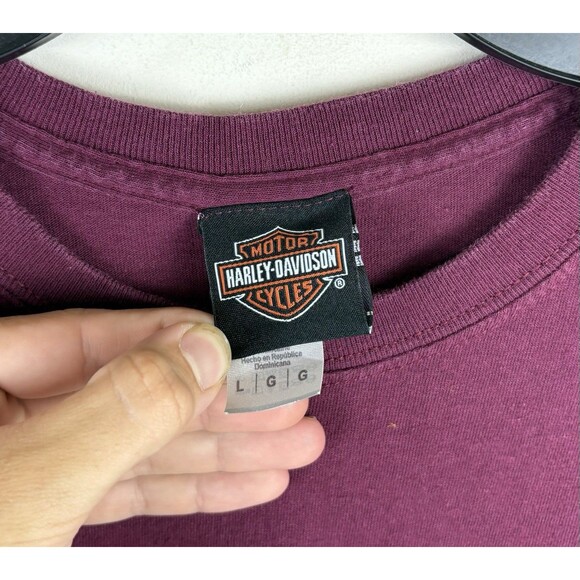 Harley Davidson Louisville Kentucky Graphic T-Shirt / Maroon / Size Large - Picture 7 of 7